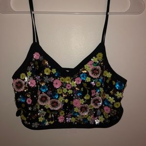 TopShop Beaded crop top